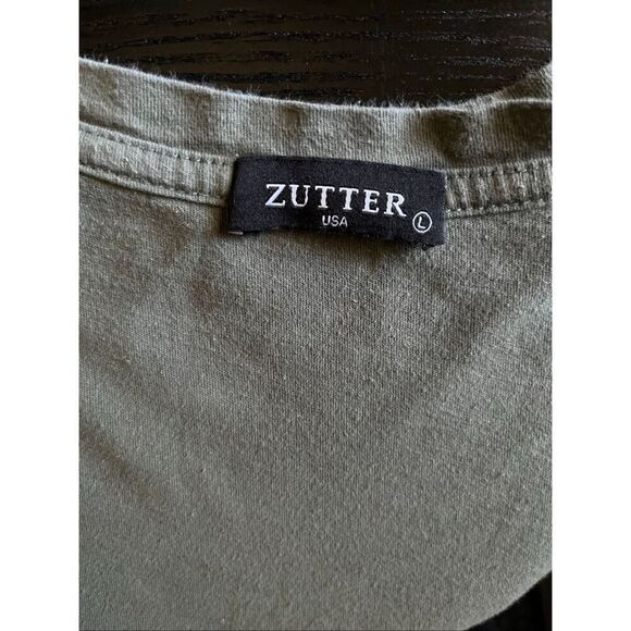 Zutter Army Green Long Live Rock N Roll Forever Rebel Tiger Tshirt L - Picture 5 of 5